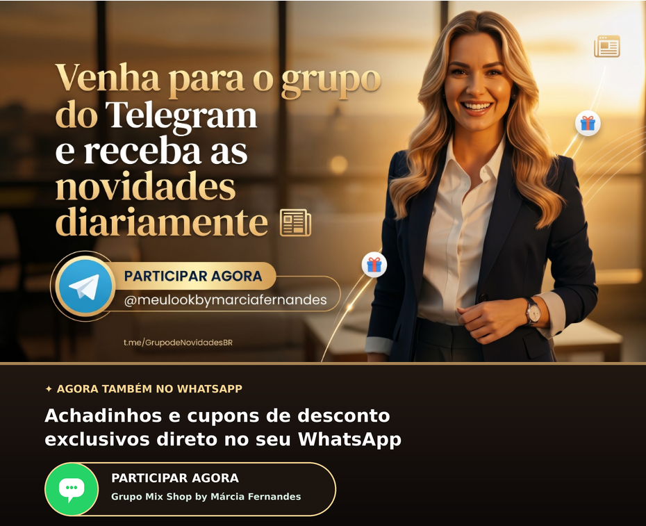 Participe dos nossos grupos de Telegram e WhatsApp e receba as novidades