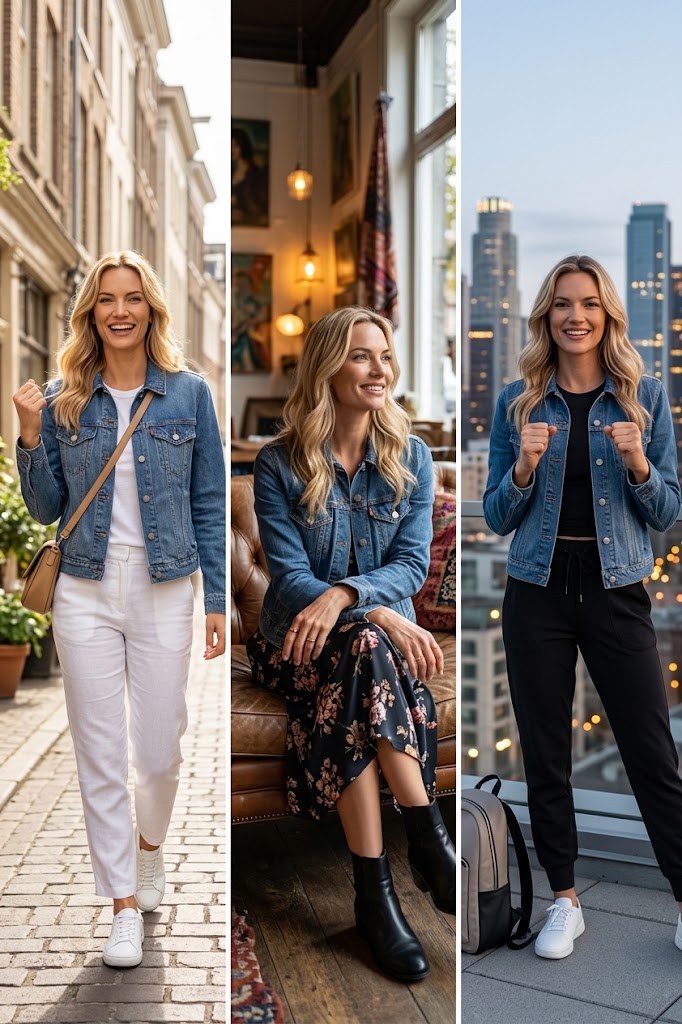 Jaqueta Jeans Feminina Basic Escuro Doct